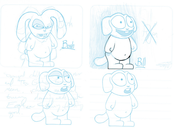 first sketches of bosh and bill