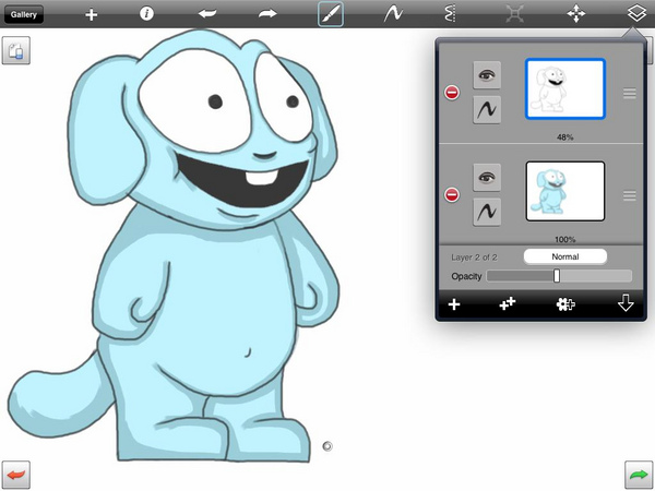 Here's me working on Bill in Sketchbook Pro for iPad: